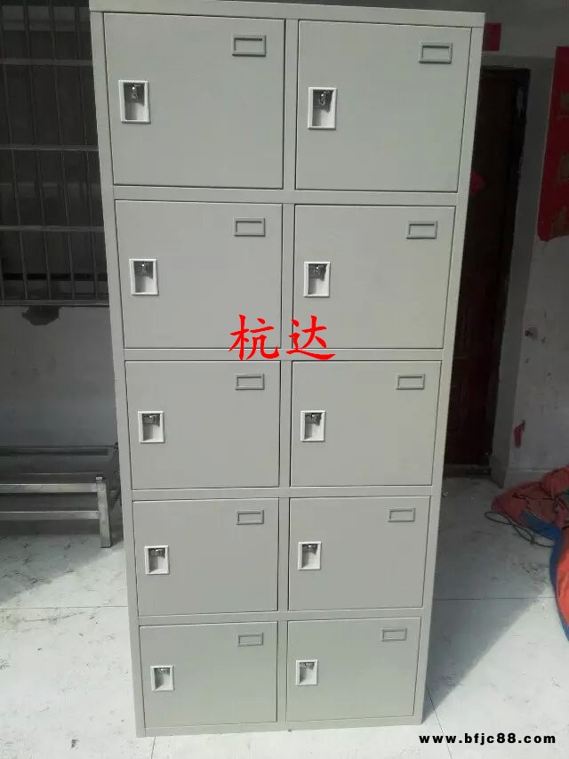 直銷 員工掛鎖十門更衣柜學(xué)校宿舍鐵皮衣柜，感應(yīng)鎖多門更衣柜