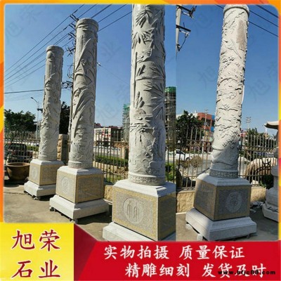 廣場石雕景觀柱 各種文化圖騰標(biāo)準(zhǔn)文化柱 石雕十二生肖柱子圖