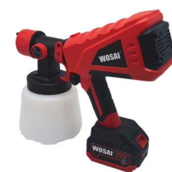 家用WOSAI 20V電動(dòng)無(wú)繩鋰電池動(dòng)力油漆噴槍噴涂機(jī)噴槍噴漆