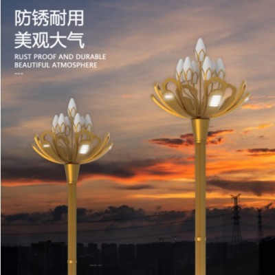 led玉蘭中華燈 廣場公園景觀路燈高桿燈市政工程道路照明路燈桿