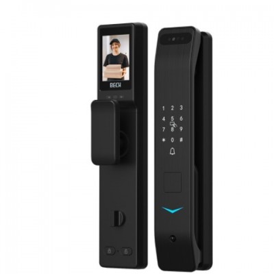 博克全自動可視對講指紋鎖3D人臉識別指靜脈指紋鎖智能門鎖V5PZ