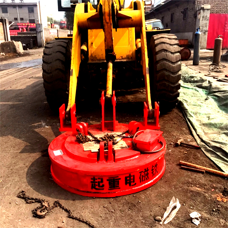 吸盤式電磁鐵廠家 鑫運 MW5-70L生產定做廢鋼液壓電磁鐵 自發電帶電磁吸盤示例圖21