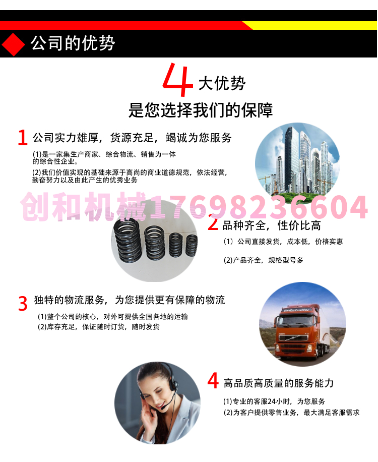 廠家供應：高質低價鄂氏破碎機專用彈簧 鋼絲彈簧 結實耐用壓縮簧示例圖14