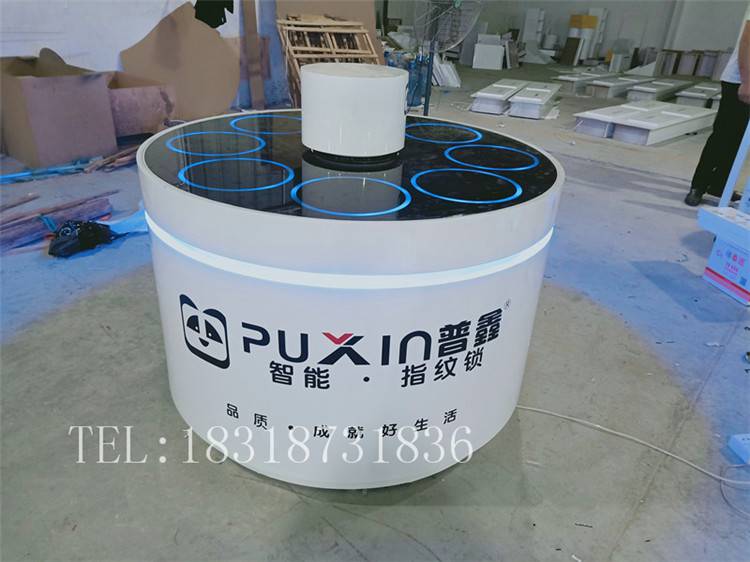 指紋鎖展示柜 宣城宣州斑薩指紋鎖展示柜擺放效果
