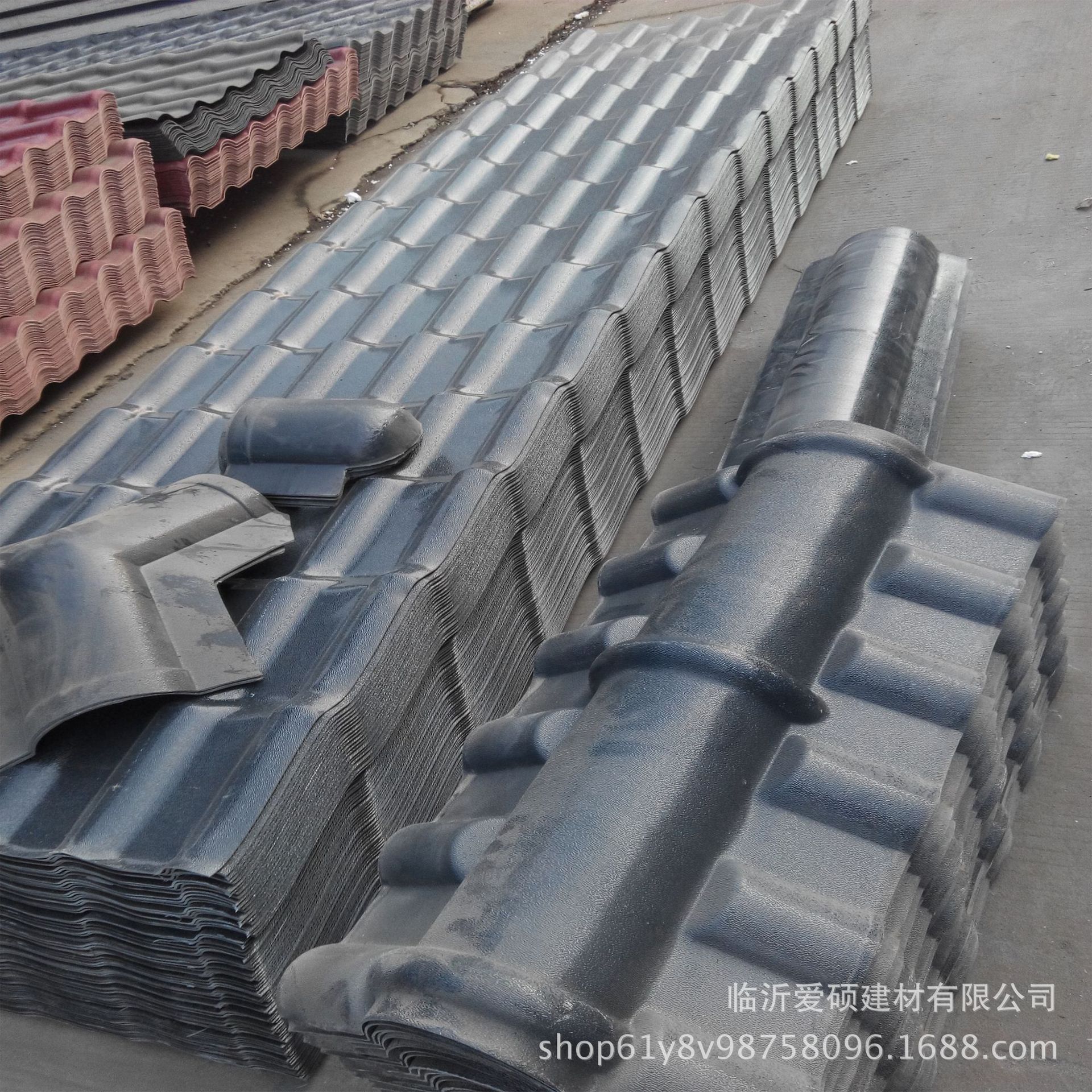 濰坊1050型優質合成樹脂瓦 仿古琉璃瓦 別墅屋面裝飾瓦每平方價格示例圖8