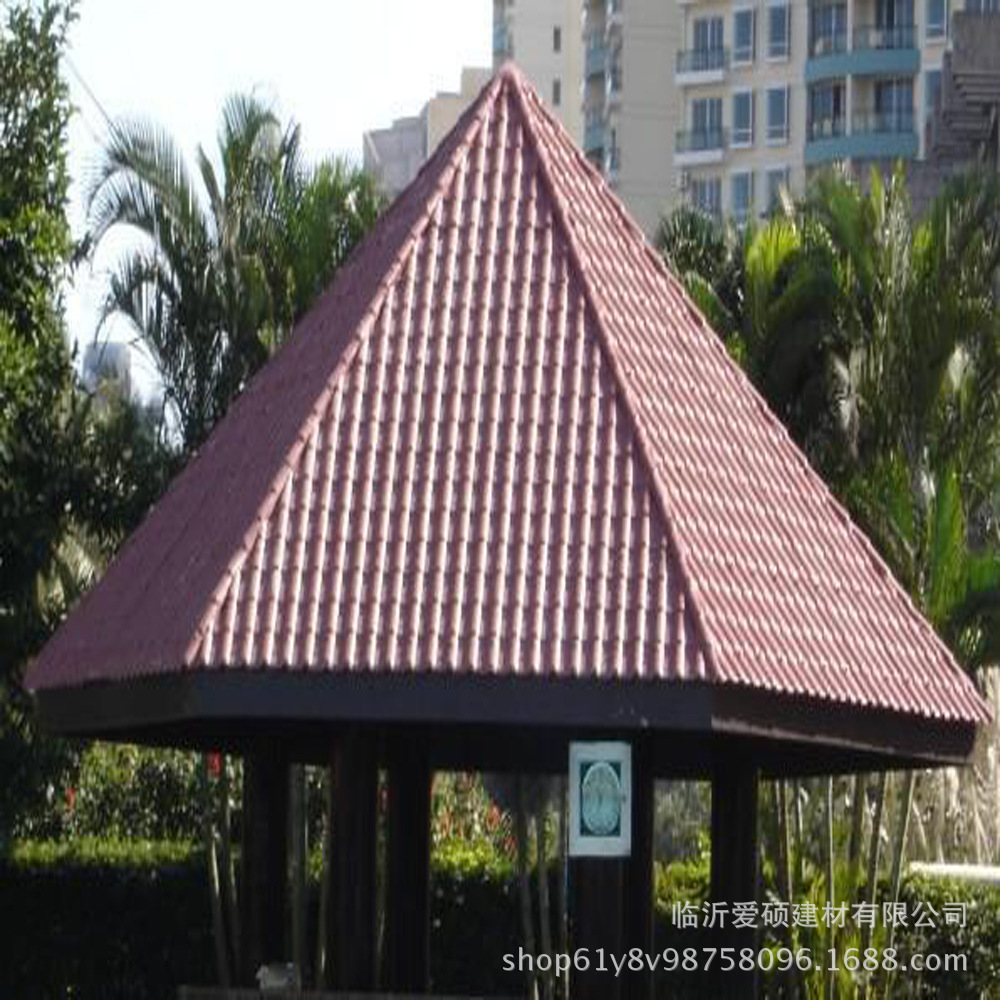 濰坊1050型優質合成樹脂瓦 仿古琉璃瓦 別墅屋面裝飾瓦每平方價格示例圖2