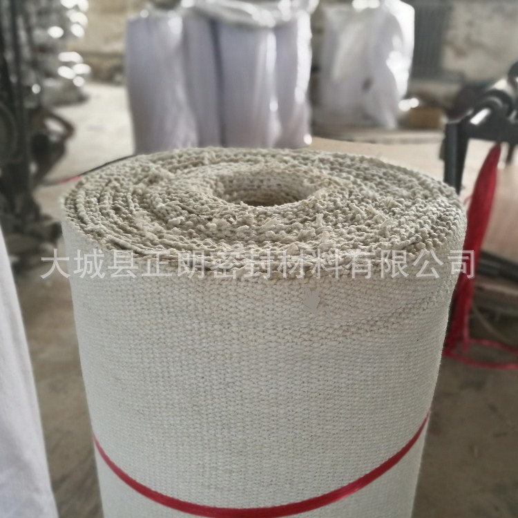 批發3mm厚加鋼絲陶瓷纖維布 耐高溫耐磨陶瓷纖維防火布示例圖1