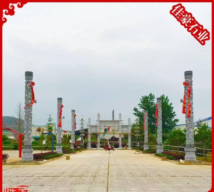 石雕龍柱 石柱子 龍柱 石龍柱 石雕盤龍柱 石盤龍柱生產(chǎn)定制示例圖30