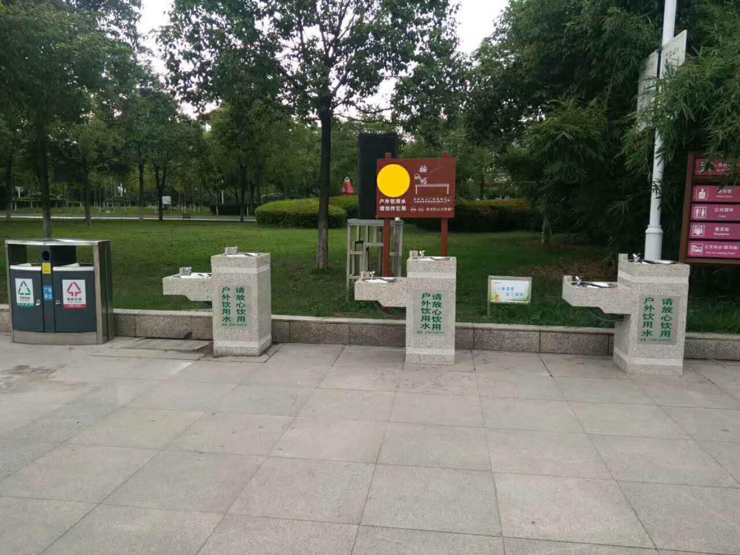 戶外公共飲水臺 石材飲水臺 景區(qū)大理石飲水臺 雙盆公共飲水臺示例圖5