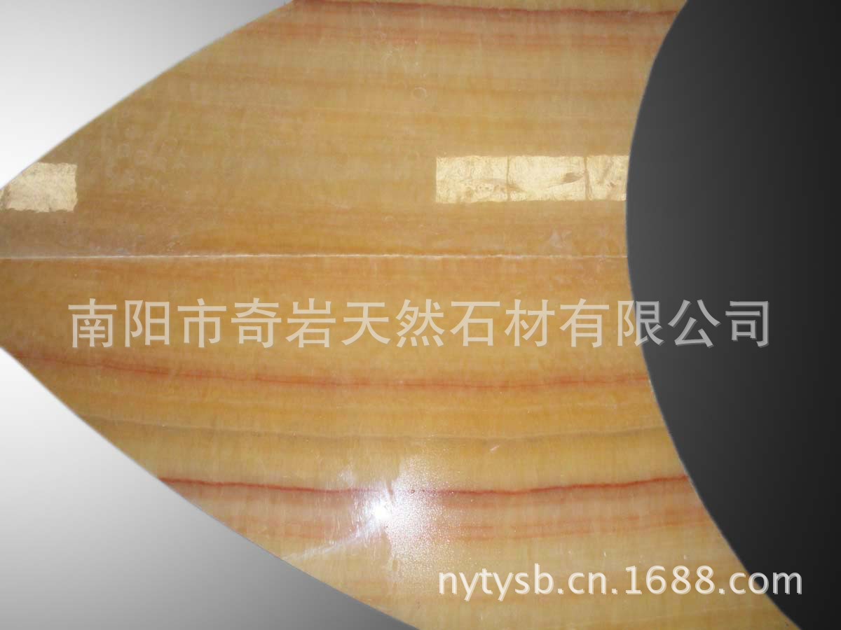 供應 河南米黃玉大理石臺面 精品松香玉石異形板 大理石弧形板示例圖1