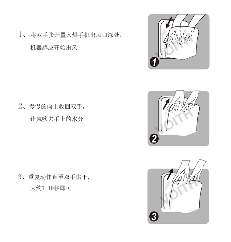 出口品質 酒店機場餐館用帶LED燈感應發藍光高速快干烘手器示例圖21