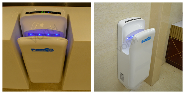出口品質 酒店機場餐館用帶LED燈感應發藍光高速快干烘手器示例圖14
