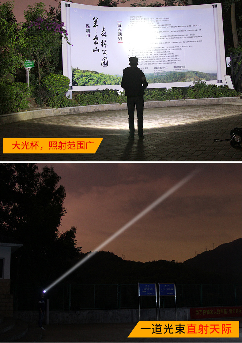 雅格LED防水頭燈強光礦燈充電遠射戶外夜釣鋰電照明頭戴式手電筒示例圖5