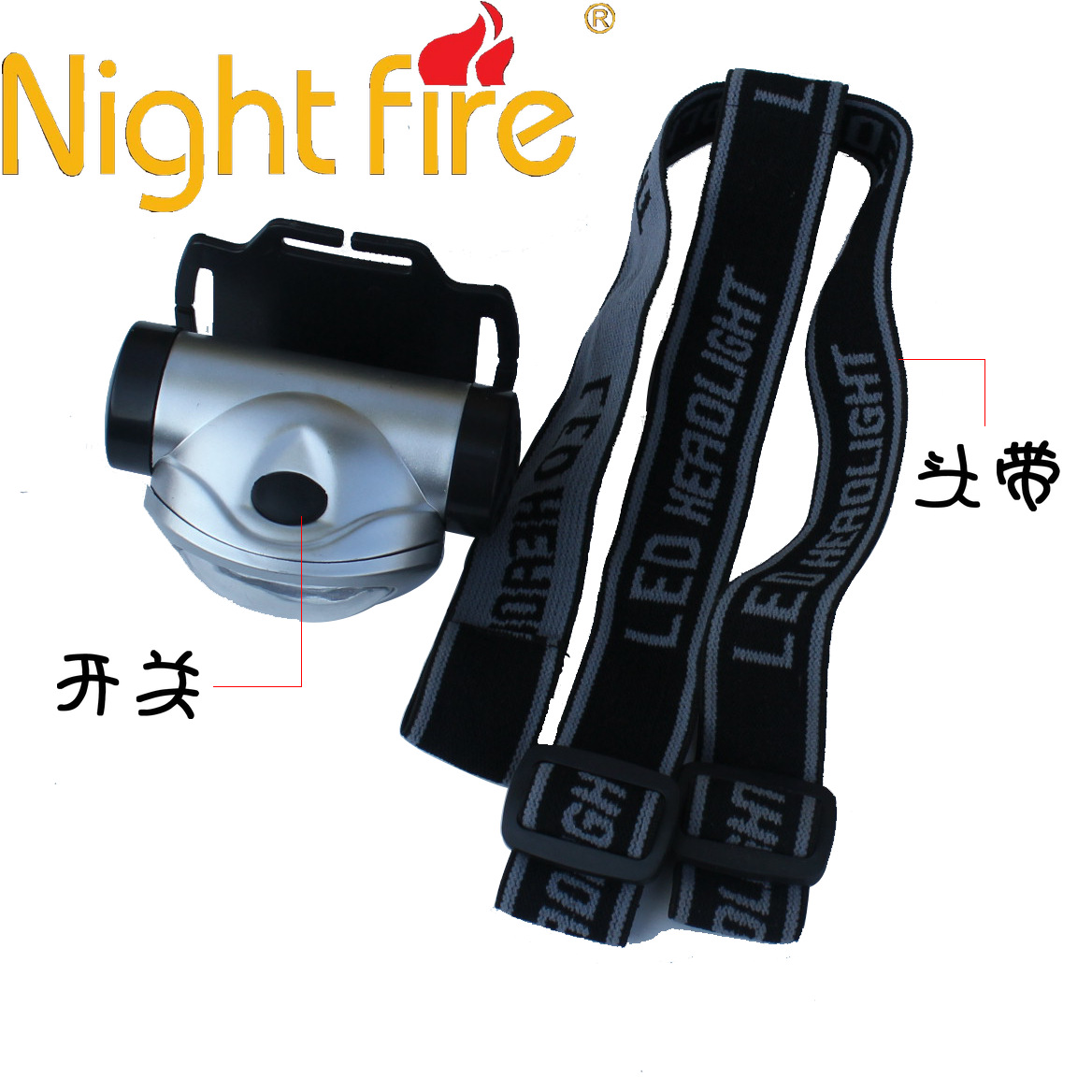 戰術10-LED頭燈 照明頭燈 登山 礦燈 戶外 強光頭燈示例圖7