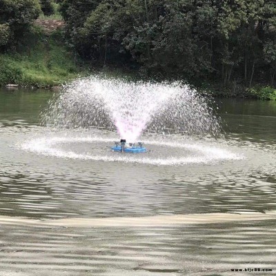 南京廠家出售 藍污環保型噴泉曝氣機浮水噴泉式曝氣機 可增加太陽能板 景觀燈