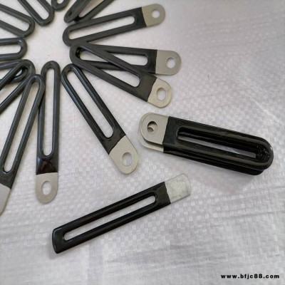 鍍鋅一字緊固夾 75mm長(zhǎng)隨意折彎浸塑線夾 不銹鋼P(yáng)型包塑緊固件廠商