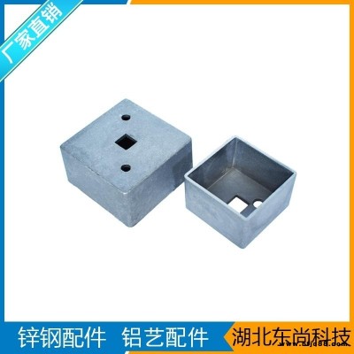 陽(yáng)臺(tái)欄桿方接頭 護(hù)欄橫管接立柱鋁合金連接件 護(hù)欄鑄鋁外接頭  東尚金屬科技LH-02