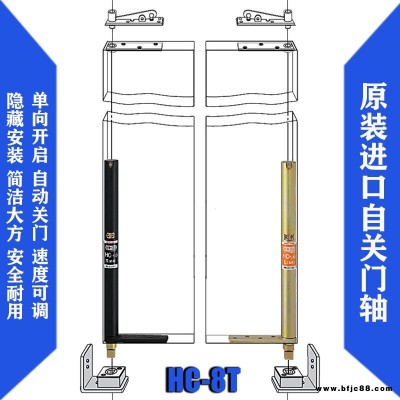 日本NEWSTAR品牌自關門軸鉸鏈HC-8T隱藏式單向開啟原裝進口喑裝合頁