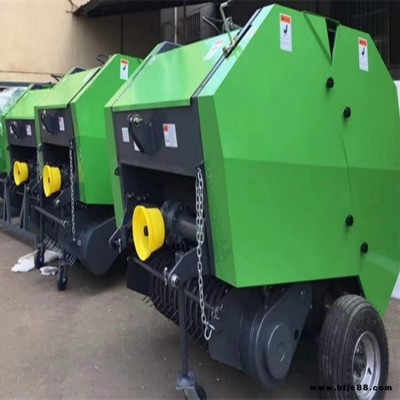 航遠9YK-850小型四輪拖拉機帶的牧草捆草機，麥稈自動撿拾打捆機，倉滿自動報警自動打捆效率高