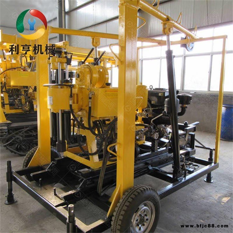 輪式水井鉆機(jī) XYX-130拖掛式家用打井機(jī)  利亨機(jī)械供應(yīng)