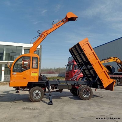 廠家定做四驅(qū)隨車挖 挖河沙專用挖溝機(jī) 輪式農(nóng)用挖掘裝載機(jī)