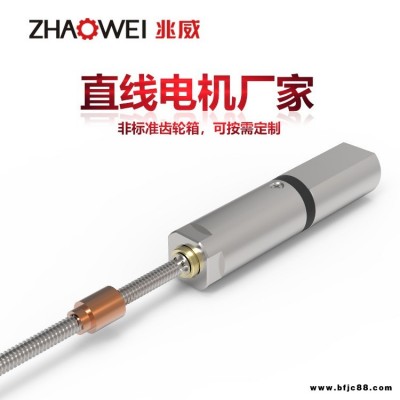 兆威廠家供應 8MM蝸桿電機 微型蝸桿推桿電機模組 絲桿減速電機 微型減速電機帶支架馬達