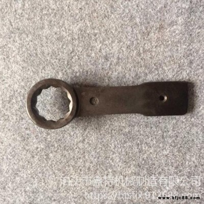 鍛打單頭敲擊扳手 盛特 手動(dòng)工具 黑色重型敲擊梅花扳手