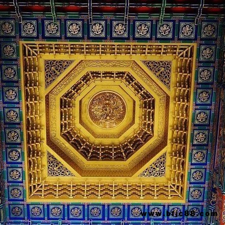 新型PU古建浮雕吊頂 楚匠坊c1004集成吊頂廠家湖北古建筑彩繪吊頂設(shè)計