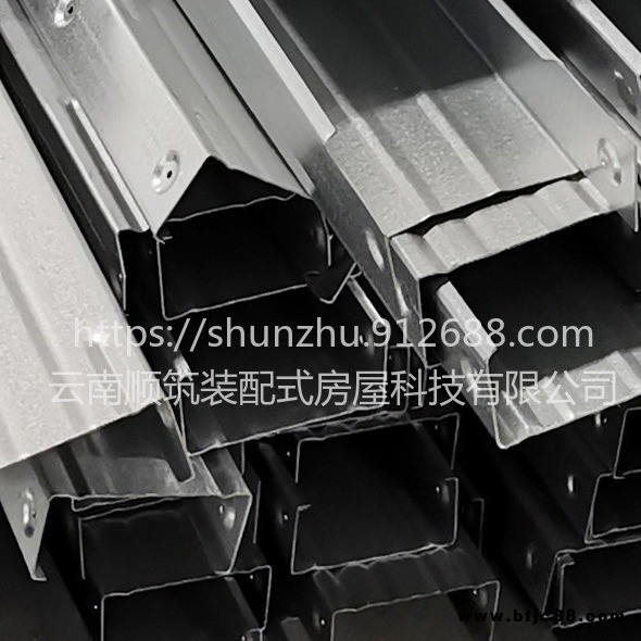 輕鋼龍骨代加工廠順筑綠建輕鋼龍骨代加工輕鋼別墅龍骨C89鍍鋁鋅材質