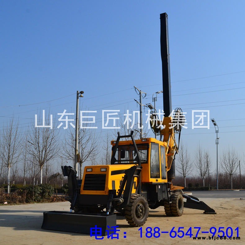 13.5米輪式旋挖鉆機小型旋挖鉆機多功能公路打樁山東巨匠廠家直銷