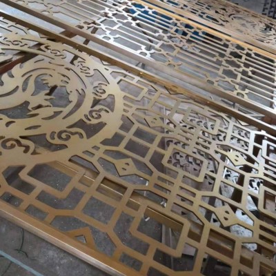不銹鋼屏風隔斷和鋁合金屏風隔斷 金屬切割 鏤空 精雕藝術壁畫加工 經典品質