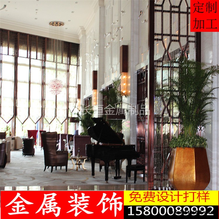 售樓部不銹鋼花格 鏤空雕花隔斷 臥室屏風(fēng) 餐廳客廳玄關(guān)定制加工