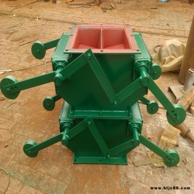 啟辰 方口雙層鎖風閥 400x400手動翻板鎖風閥  手動重錘翻板閥