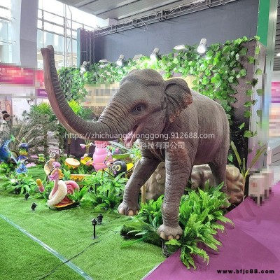 智創  2609戶外仿真動物模型大象 立體樹脂模型動物大象 便攜式模型大象