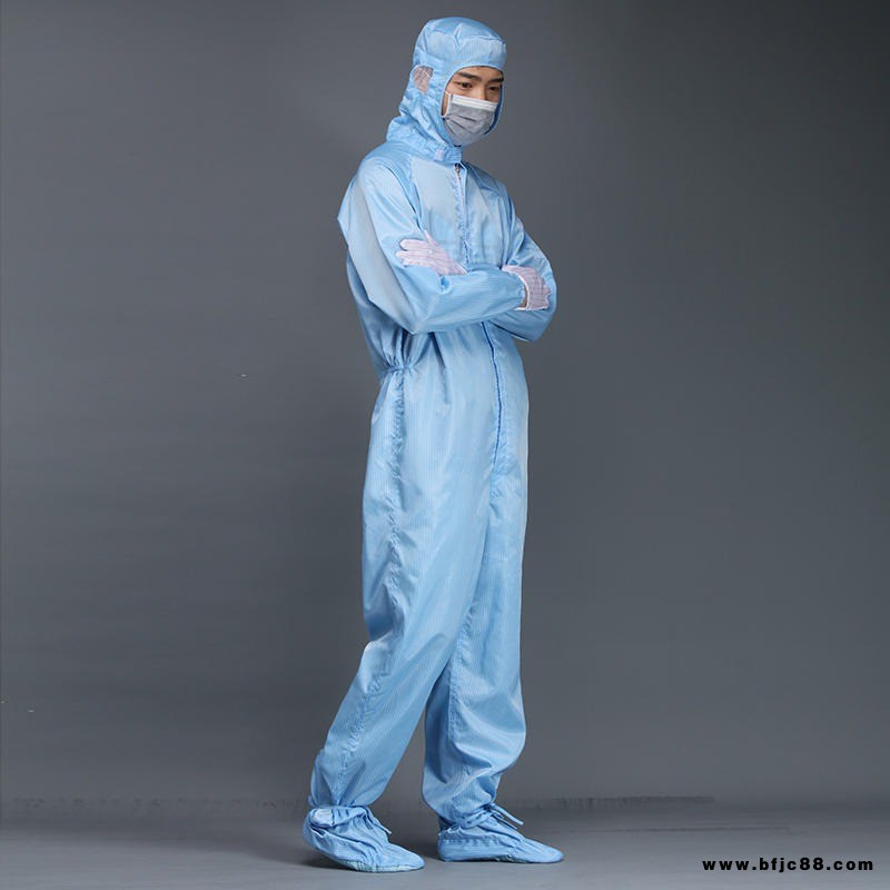 防靜電無(wú)塵服連體服四連體連體連腳套防護(hù)服防塵服沙療服男女通用