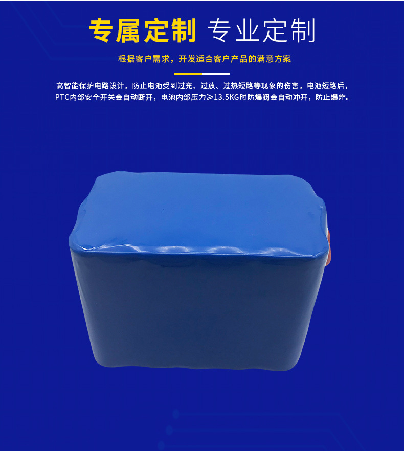 12V鋰電池組廠家定制 大容量10000mah噴霧器應急燈舞臺燈通用鋰電示例圖8