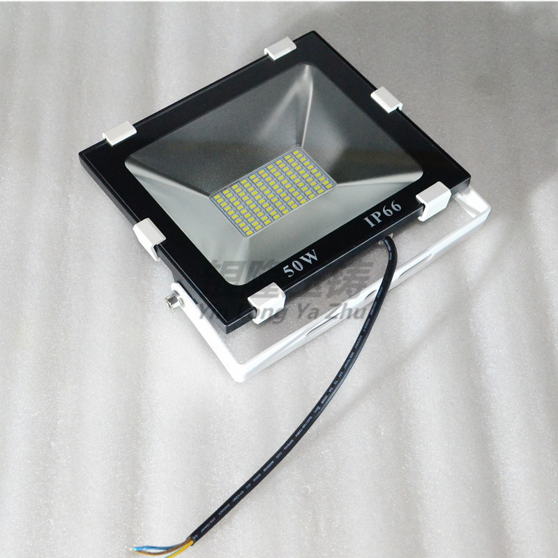 新款高壓無驅動 足功率50W  工地廣告牌 廣場亮化LED貼片投光燈示例圖2