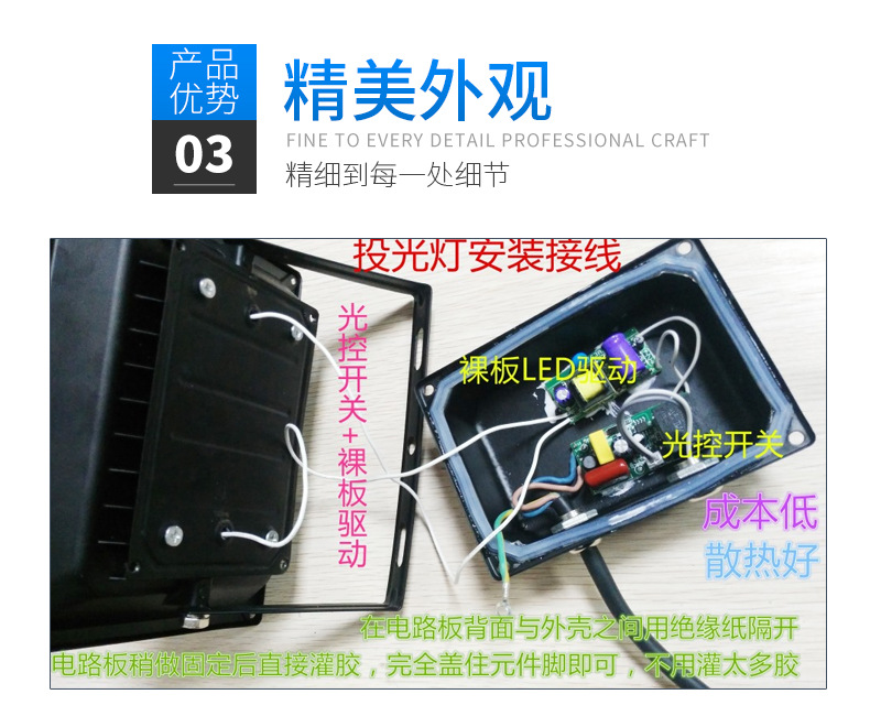 光控投光燈 光控隧道燈專用光控智能開關(guān) AC110V 配光感探頭配件示例圖5