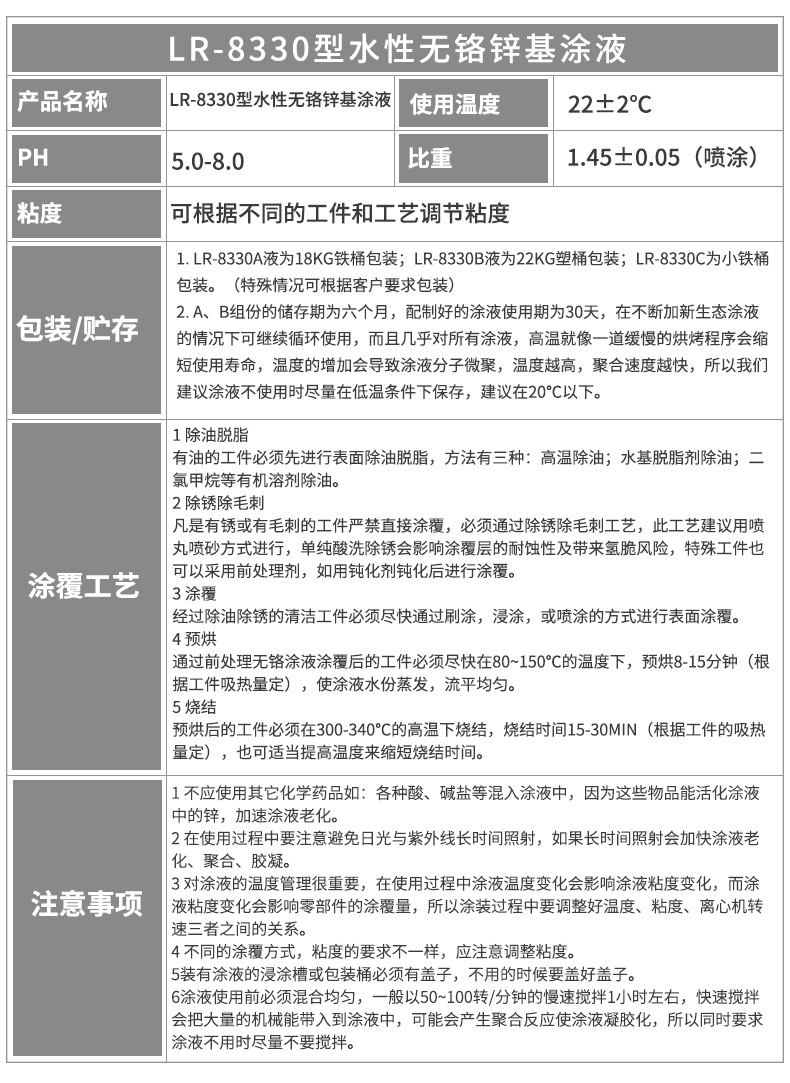 廠家供 8330水性無鉻達(dá)克羅 高鹽霧 汽車配件 剎車盤 緊固件示例圖1