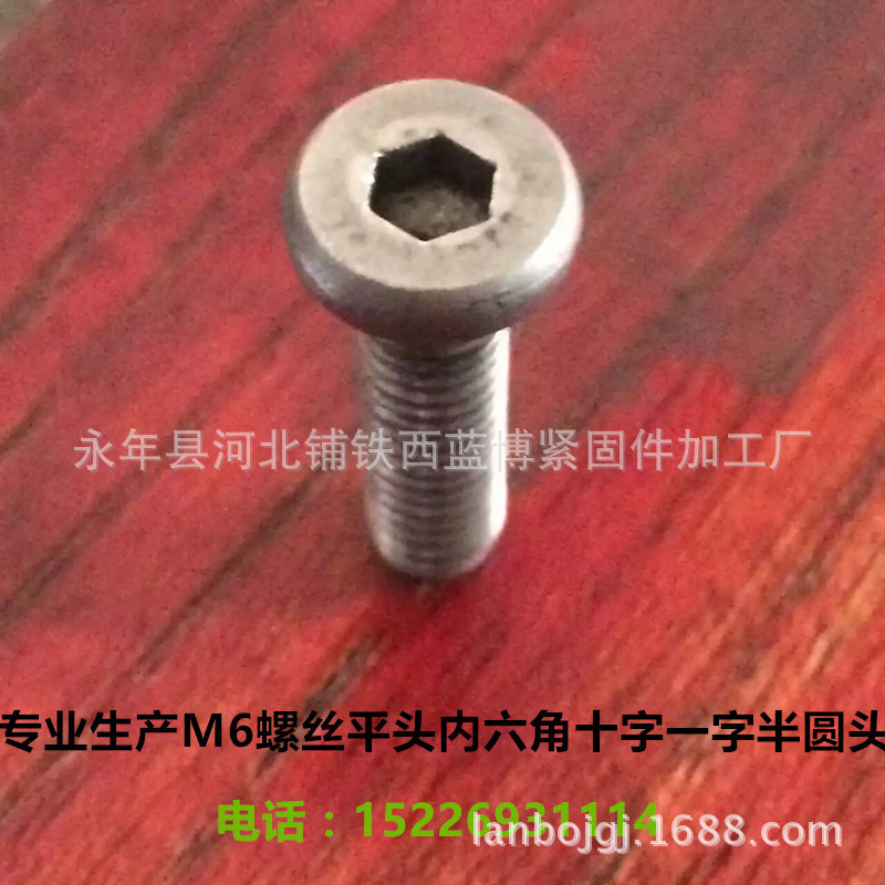 專業(yè)生產(chǎn)m5m6m8平頭 半圓頭 盤頭 內(nèi)六角家具絲 十字一字螺栓示例圖2