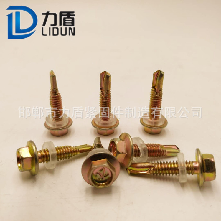 現(xiàn)貨批發(fā) 六角頭鉆尾螺絲 5.5X25彩鋼瓦自攻自鉆螺絲 燕尾螺釘示例圖2