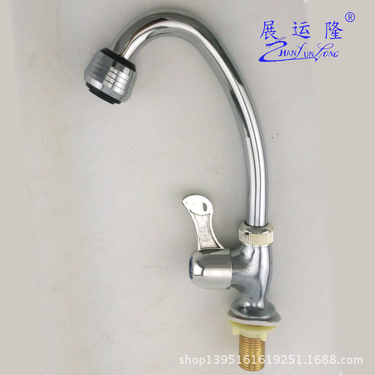 廠家批發 工程款式鐵小立式單冷菜盆水龍頭  展運隆衛浴 水暖潔具示例圖6