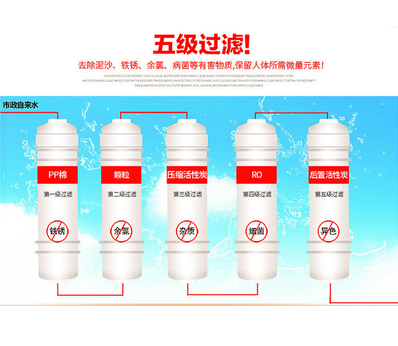 家用反滲透RO機  五級超濾直飲凈水器 家用廚房電器水龍頭過濾器示例圖7