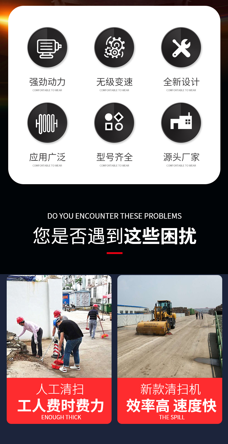 裝載機改裝掃地機 亞歐重工 S930清掃機 攪拌站場地掃地車 水穩清掃車 工程工地清掃車示例圖2