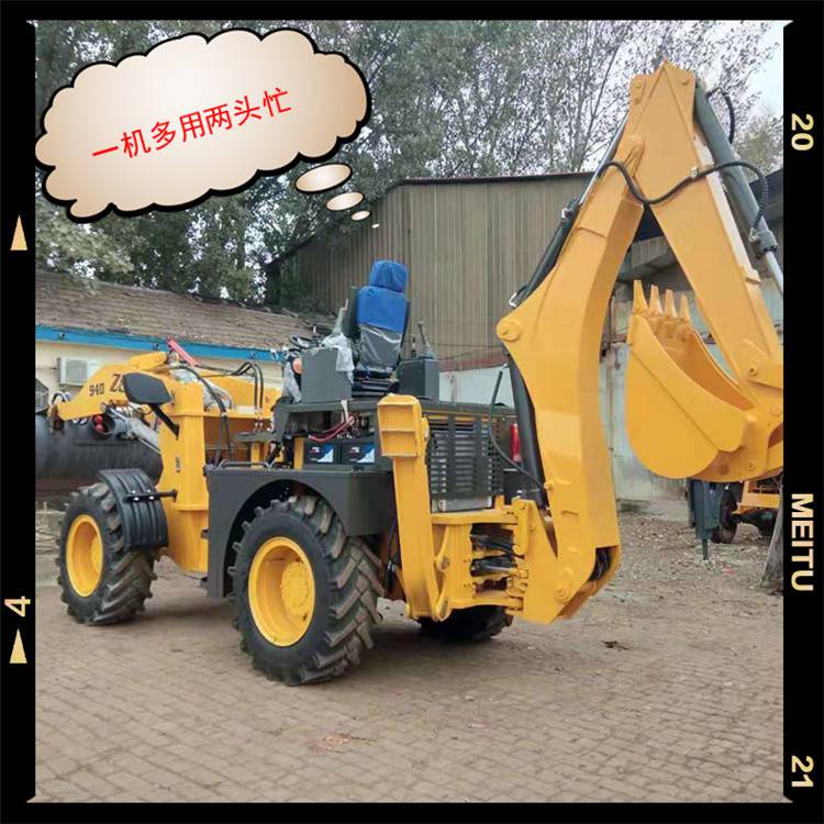 鏟車勾機 工作穩定性好 前攪拌后挖機兩頭忙 大慶