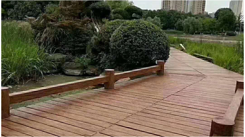 戶外地板塑木地板木塑戶外長條地板室外地板戶外花園防腐木庭院示例圖7