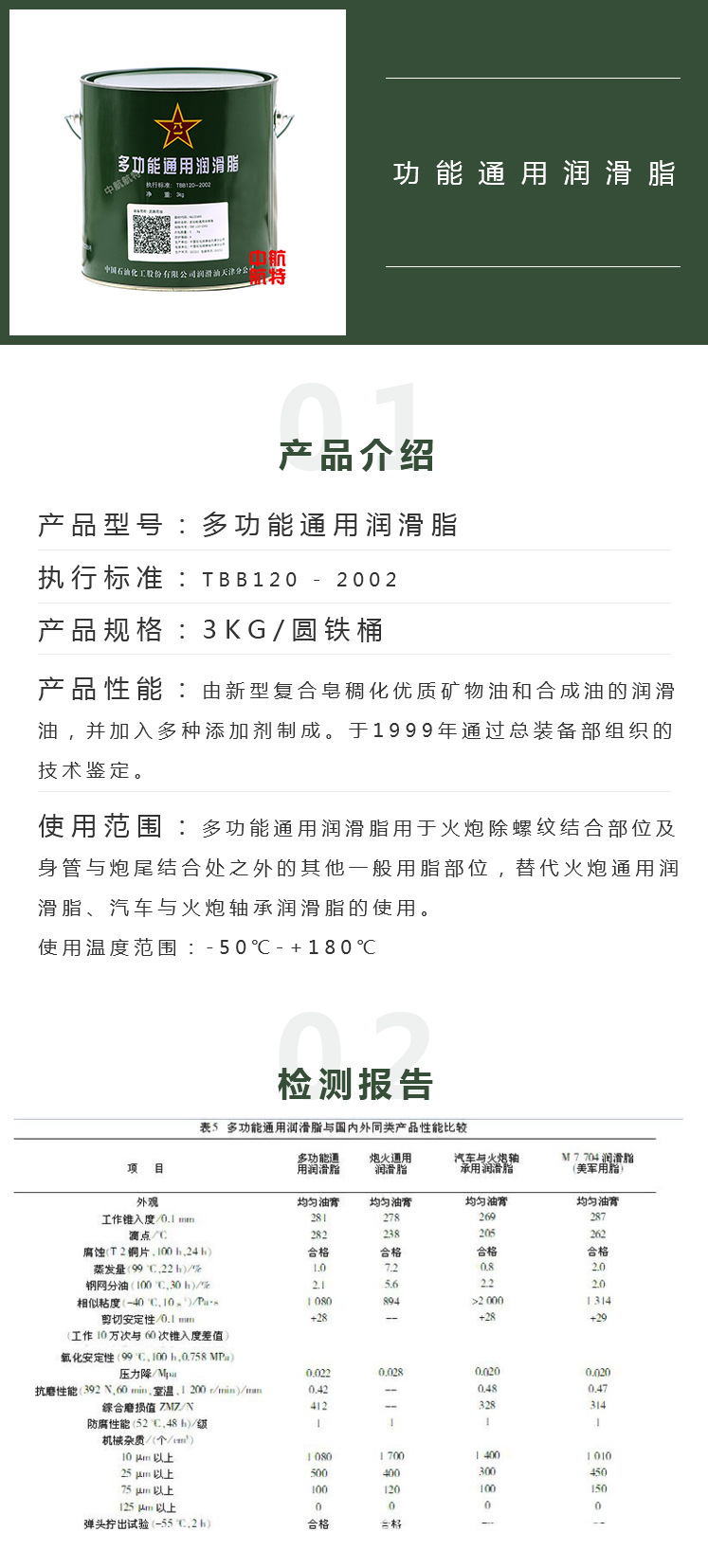火炮通用潤滑脂 多功能通用潤滑脂 TBB120-2002 炮用潤滑脂 包郵示例圖7