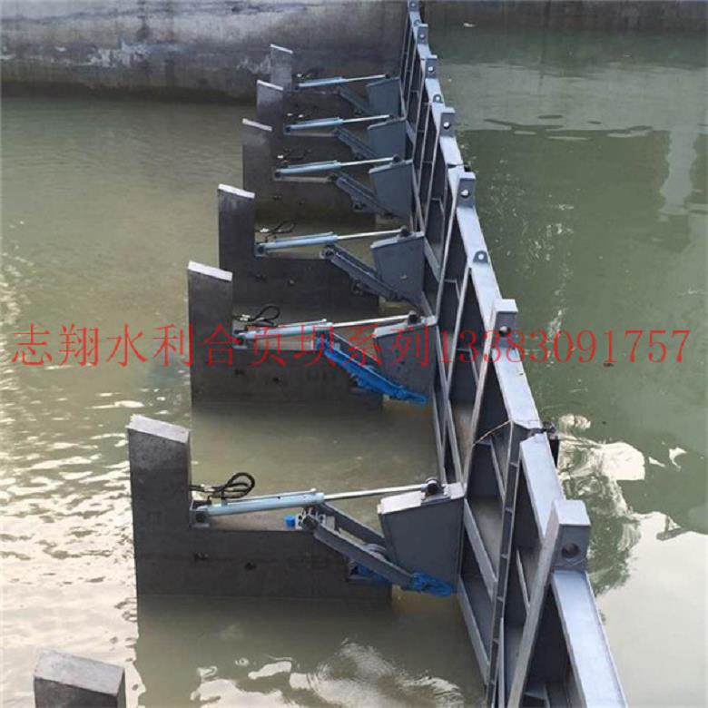 定制合頁壩規格 水力自控翻板閘門 大跨度水景液壓鋼壩閘門 新型擋水閘壩 液壓壩廠家可來圖定制