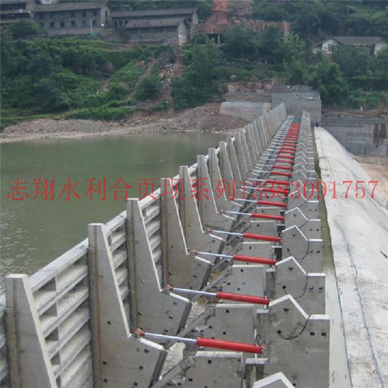 定制合頁壩規格 水力自控翻板閘門 大跨度水景液壓鋼壩閘門 新型擋水閘壩 液壓壩廠家可來圖定制