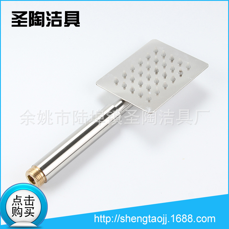 不銹鋼超薄增壓手持噴頭 淋浴套裝淋浴器頂噴手噴 花灑噴頭示例圖4